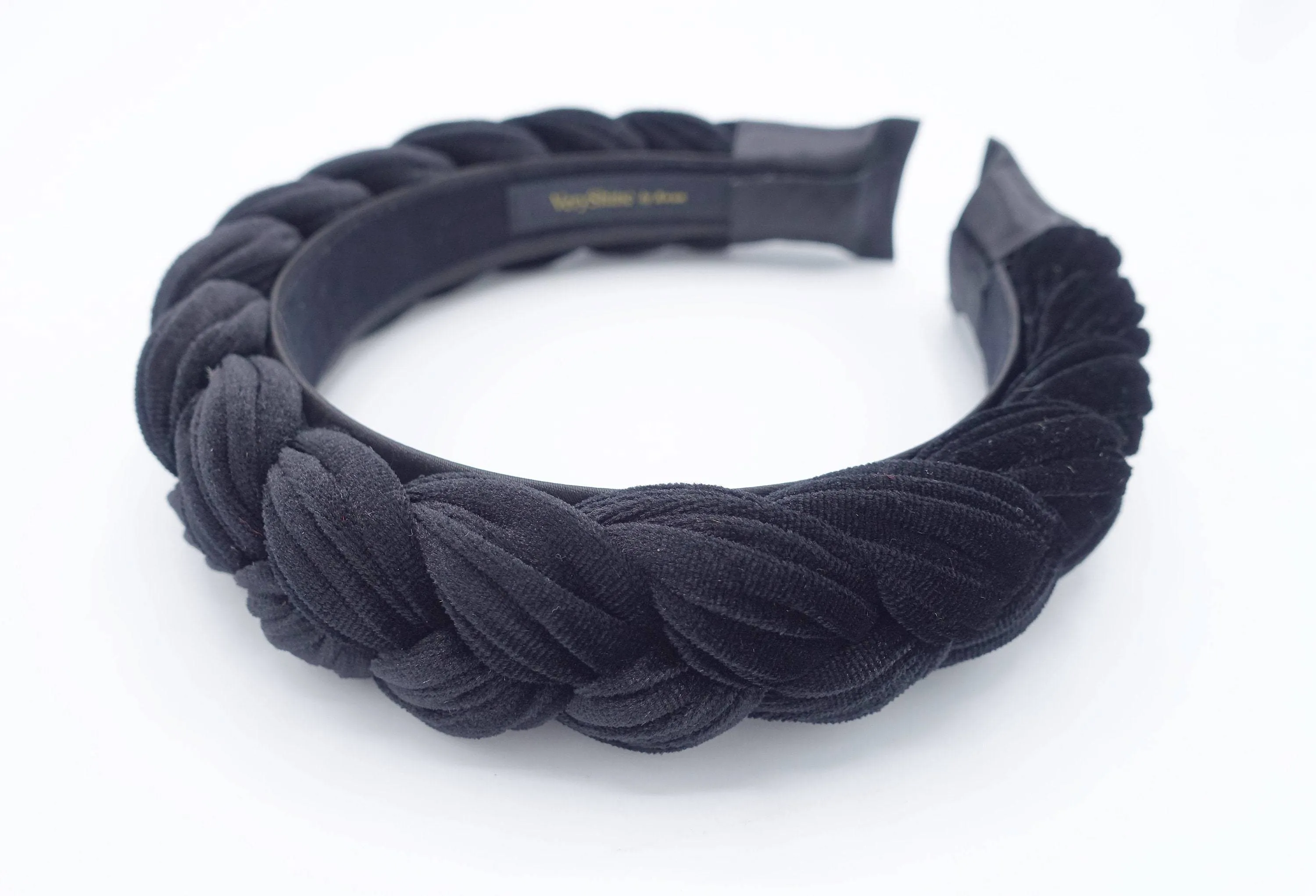 velvet braided headband wide version stylish chunky hairband women plaited hair  accessory