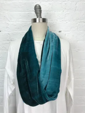 Velvet Cowl Necklace in Winter Mint