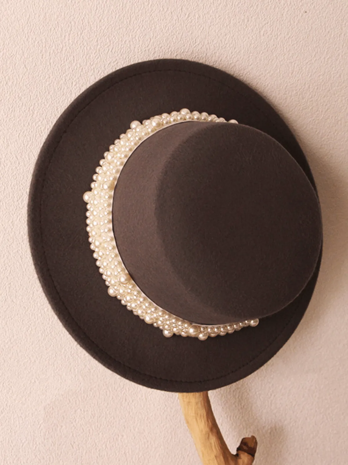 Velvet Darling Pearl Embellished Hat