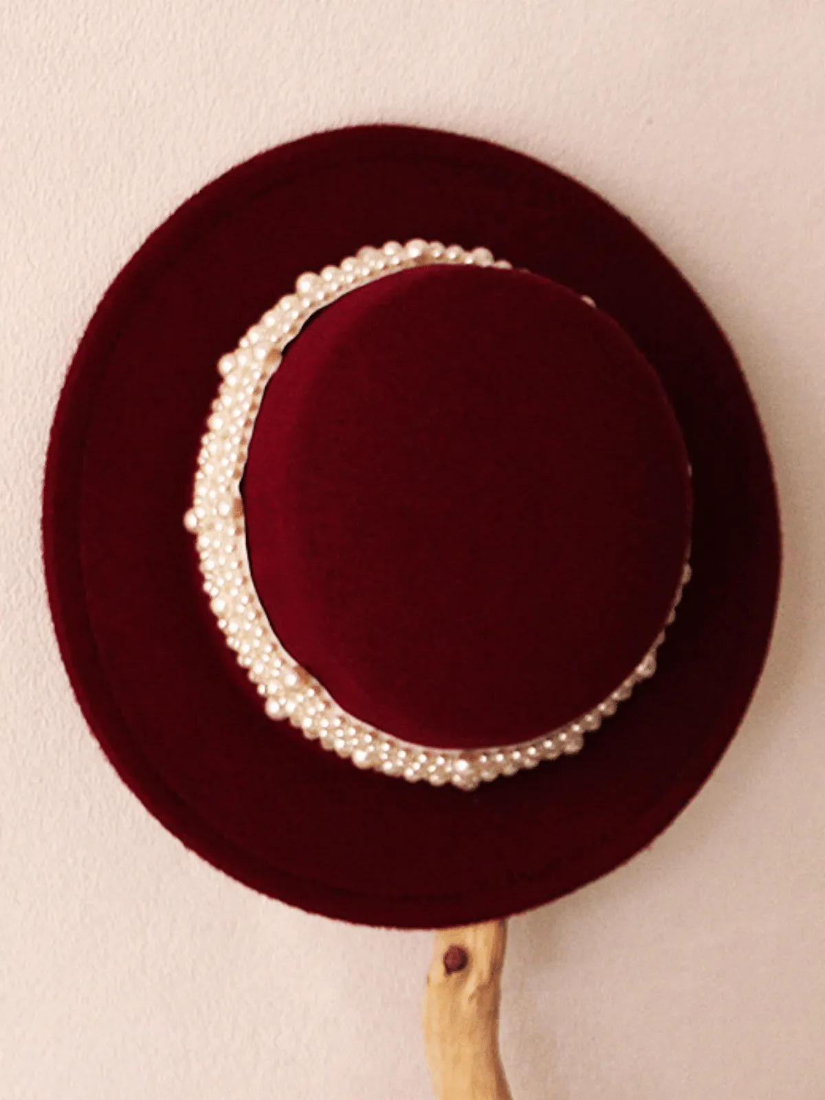 Velvet Darling Pearl Embellished Hat