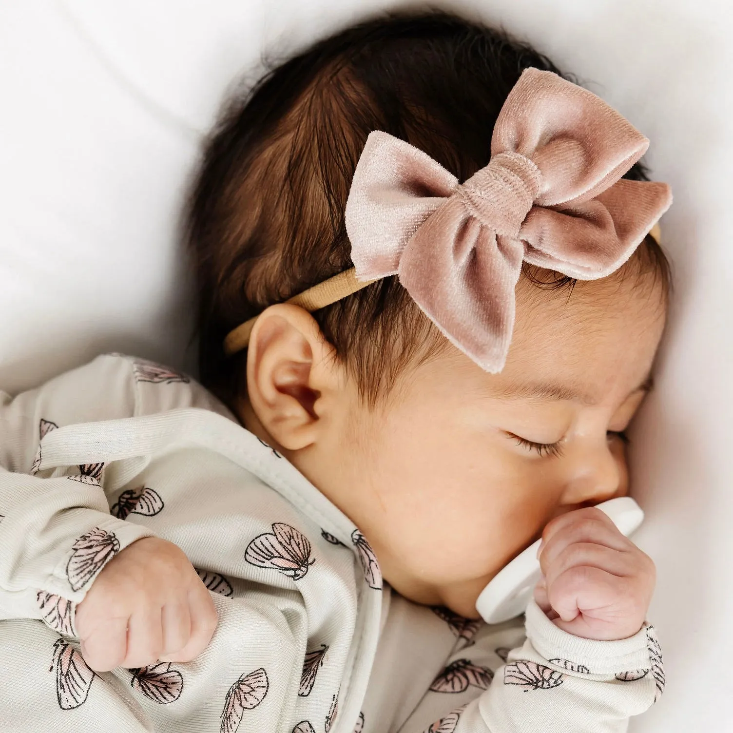 Velvet - Mauve Bow Headband