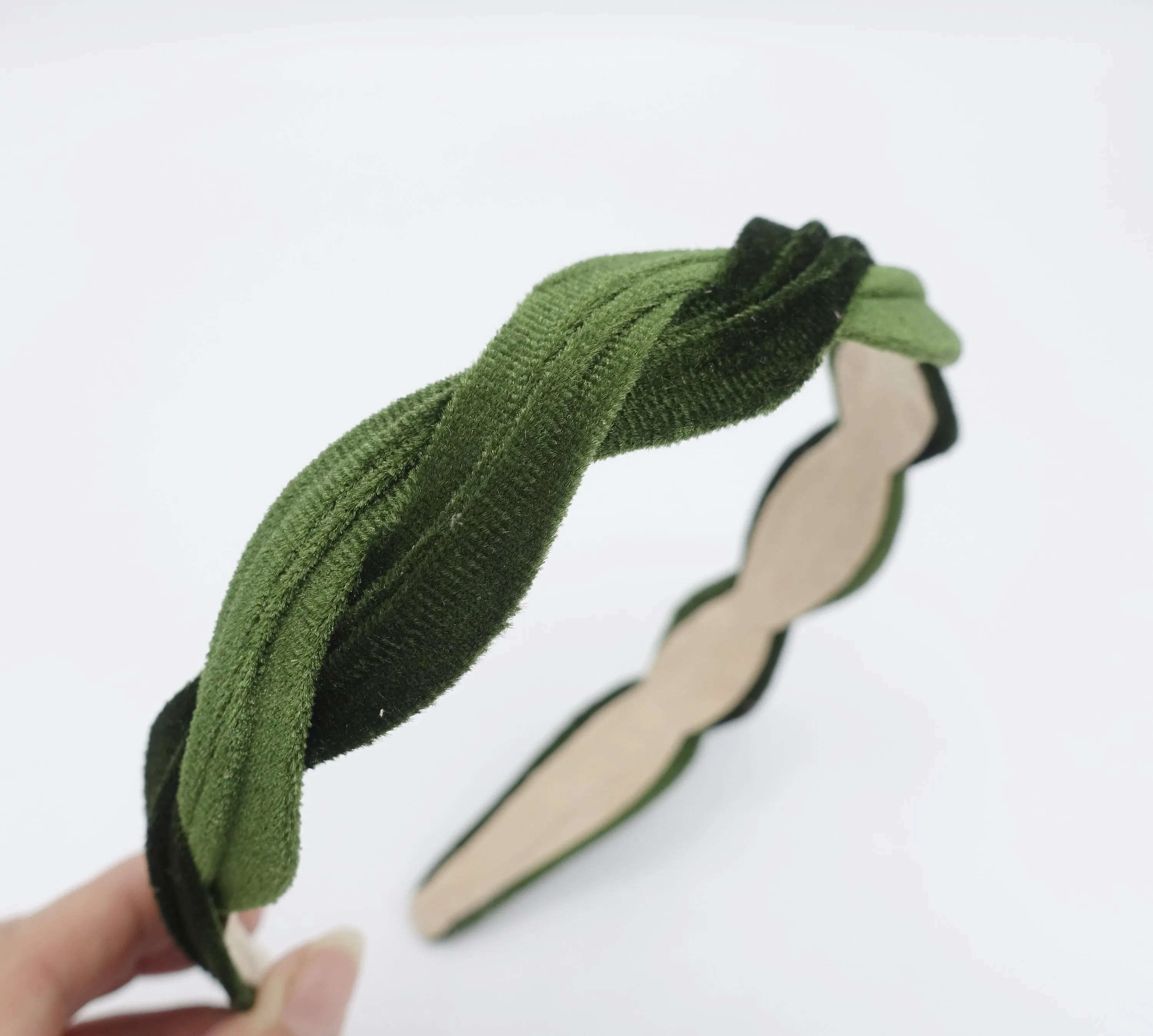 velvet narrow wave headband  for women