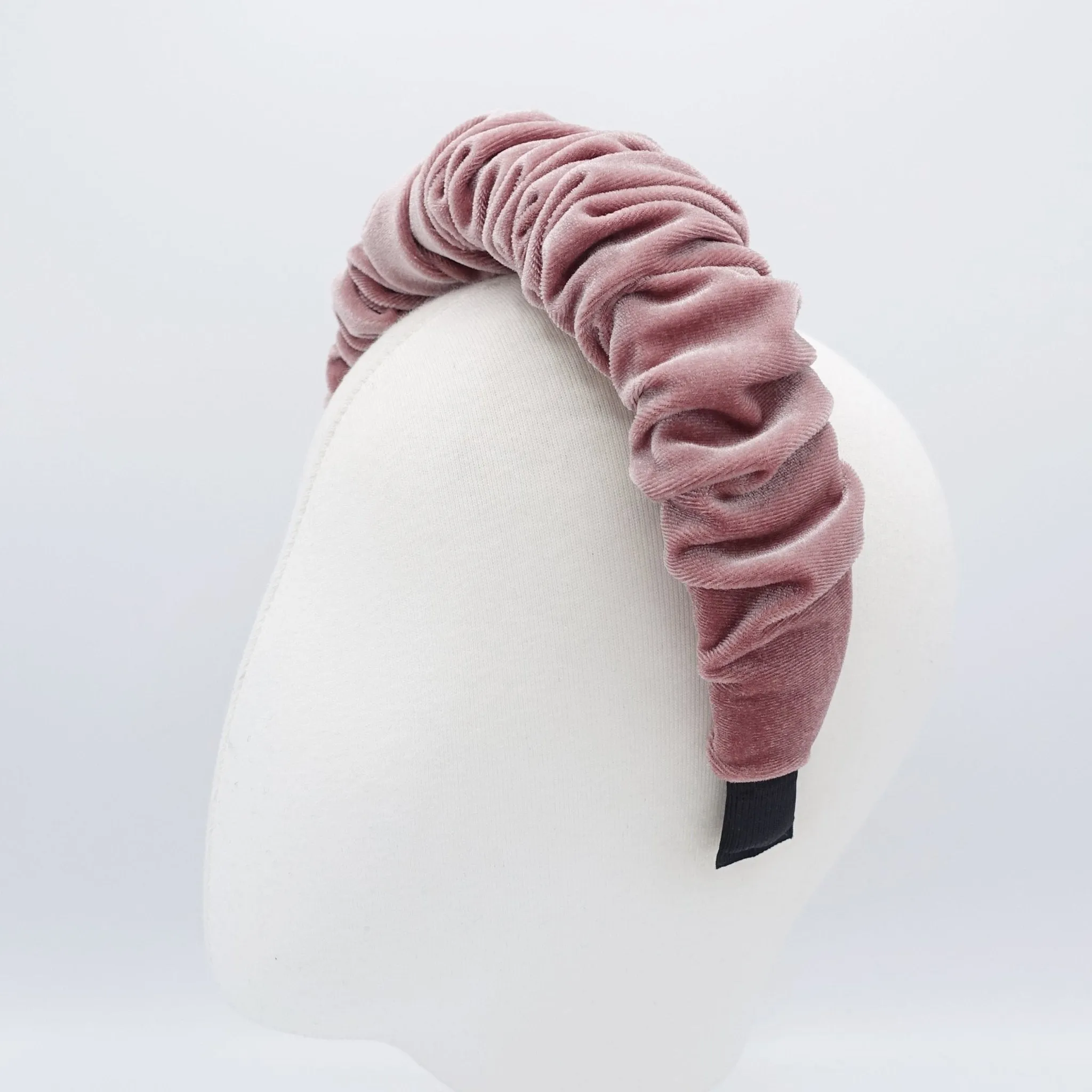 velvet padded and pleated headband stylish hairband hair accessory for women