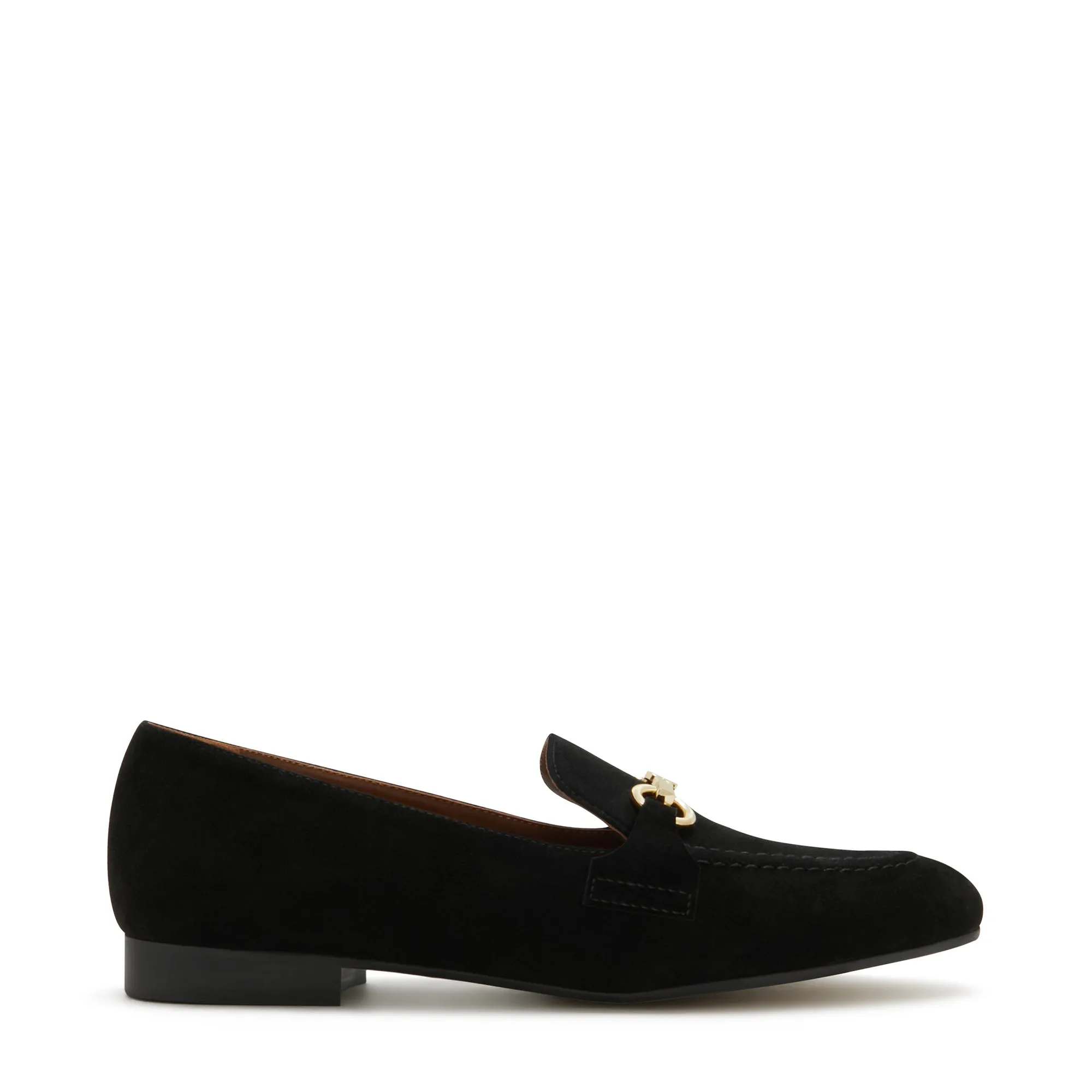 Vendôme Fleur black suede loafers