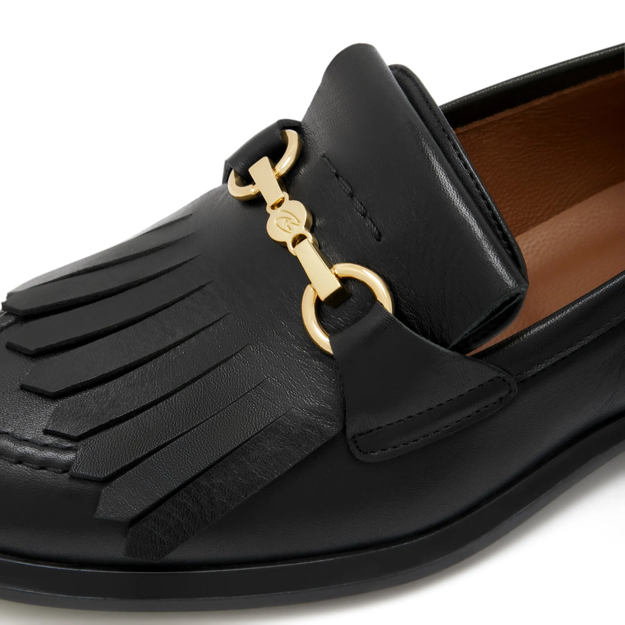 Vendôme Lave black calfskin leather loafers