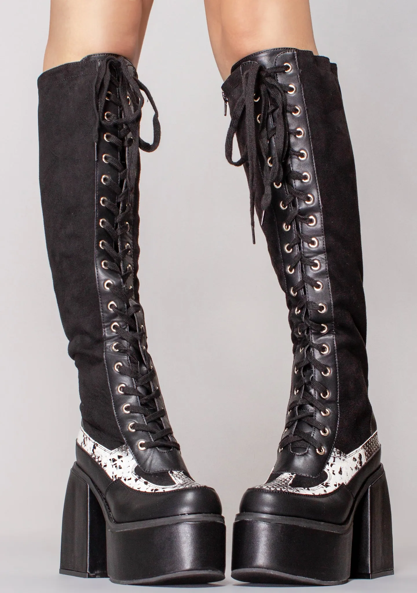 Venomous Lace Up Boots