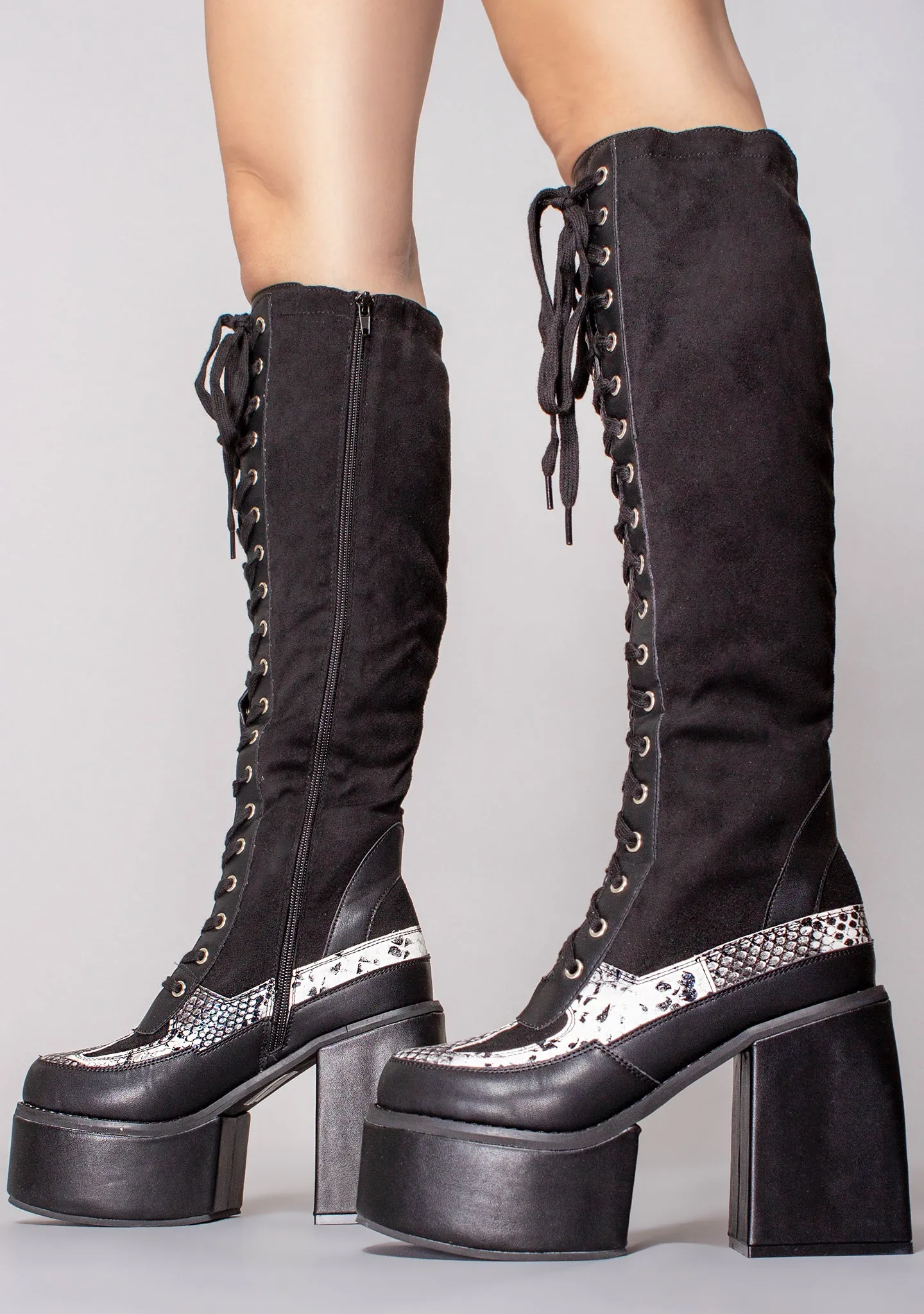 Venomous Lace Up Boots