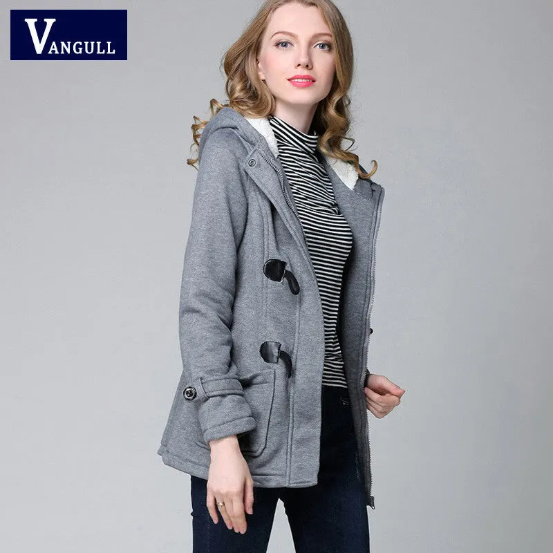 VenusFox Parka Button Hooded Coat