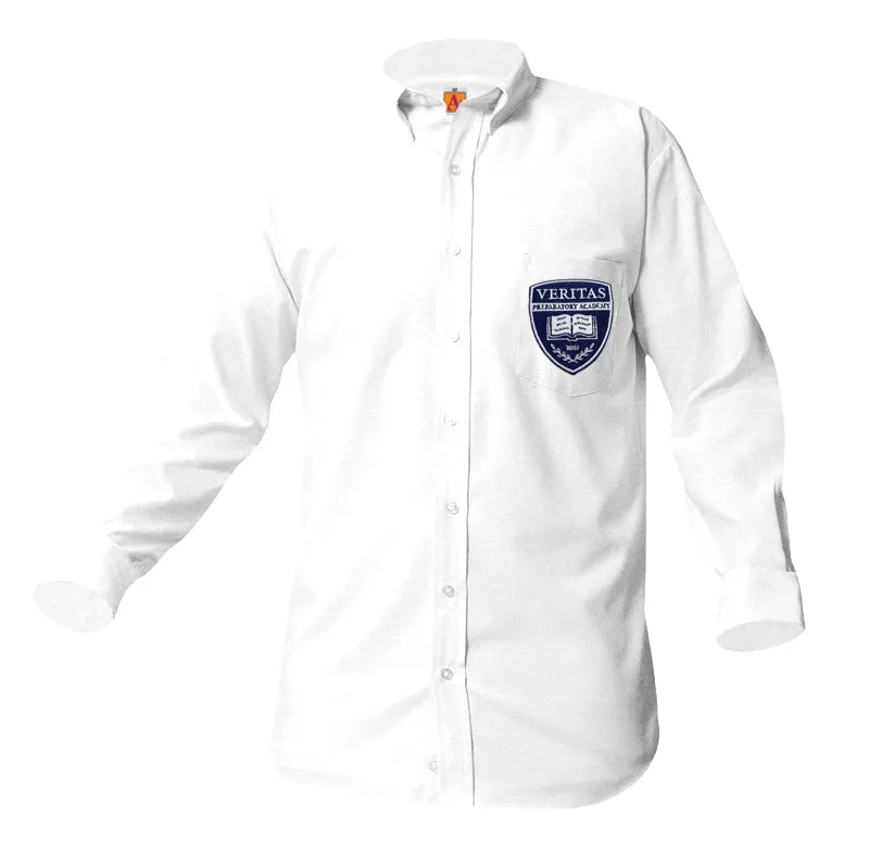 Veritas Prep Male Oxford Long Sleeve - Patch on the pocket