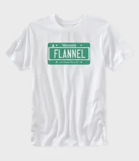 Vermont Flannel License Plate Graphic T-Shirt - White