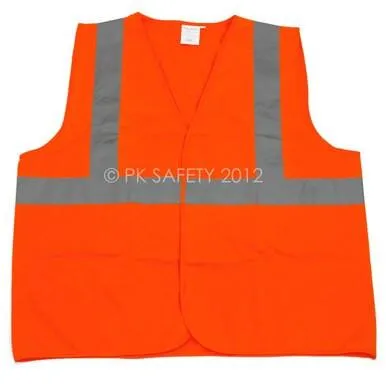 Vest, PIP Class 2 Economy Orange, Solid Fabric