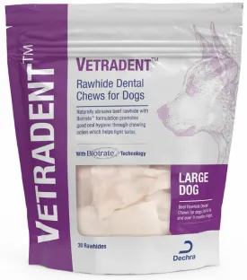 Vetradent Beef Rawhide Dental Chews for Dogs