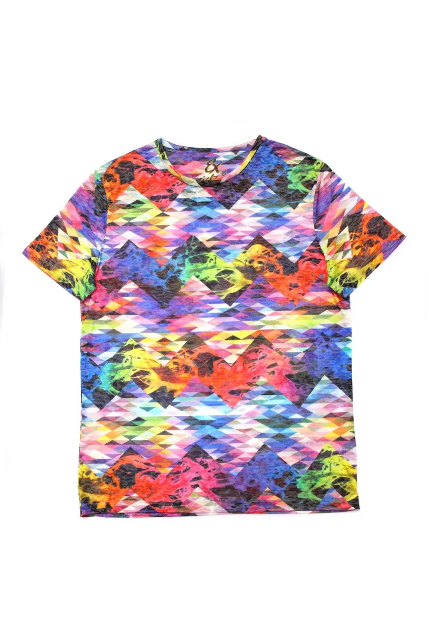 Vibrant Multi Colors Print T-Shirt