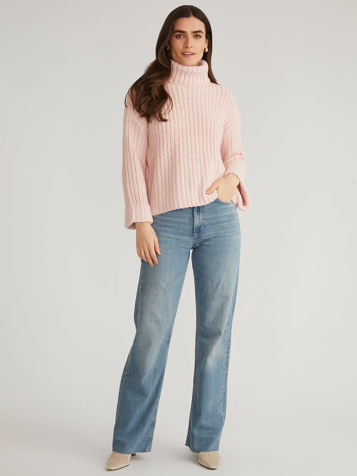 Vida: Turtleneck Shaker Pullover