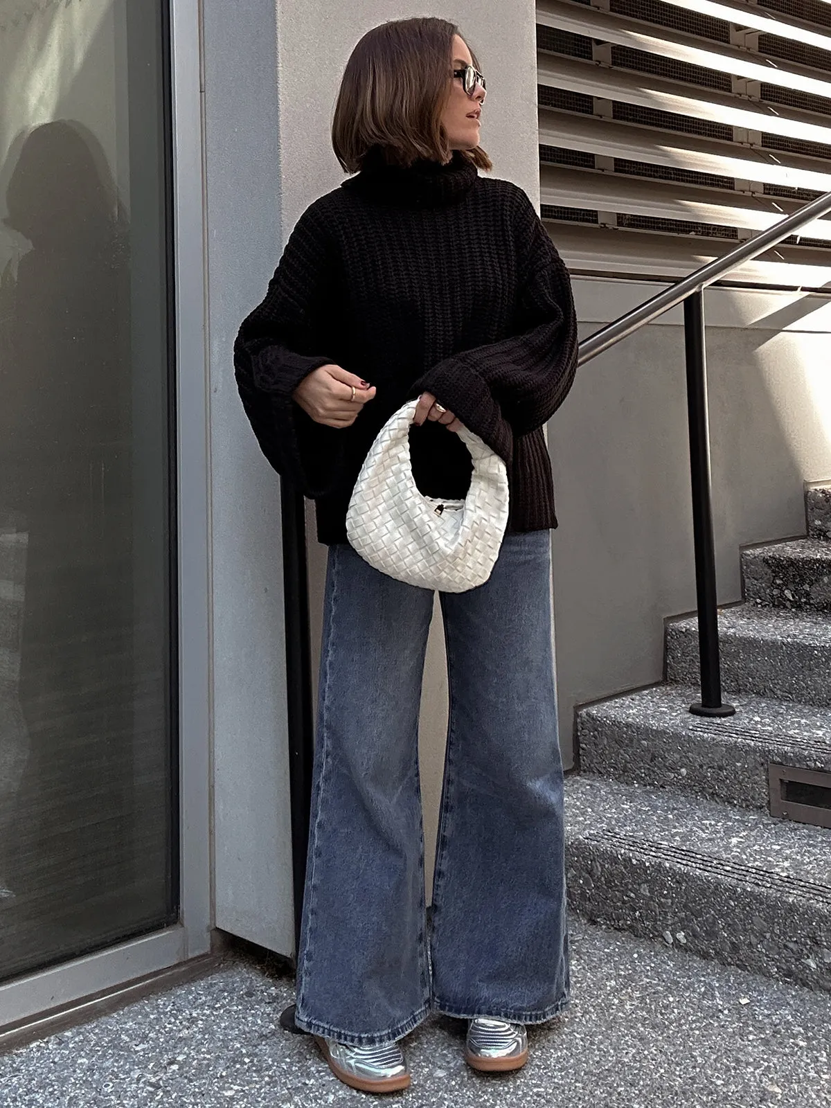 Vida: Turtleneck Shaker Pullover