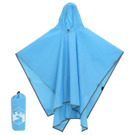 vidaXL Rain Poncho with Hood 2-in-1 Design Blue 223x145 cm