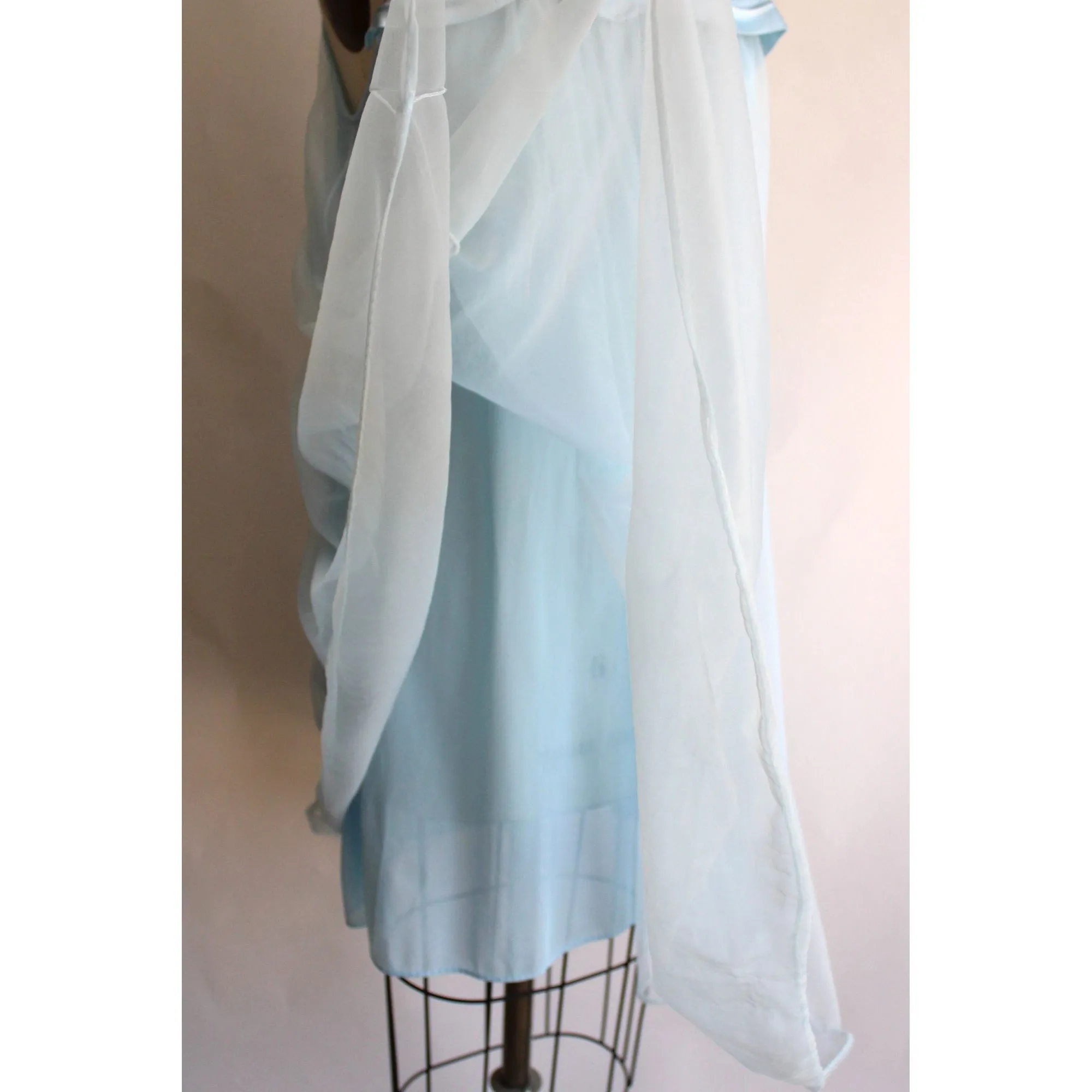 Vintage 1960s Nightgown Blue Babydoll Nightgown