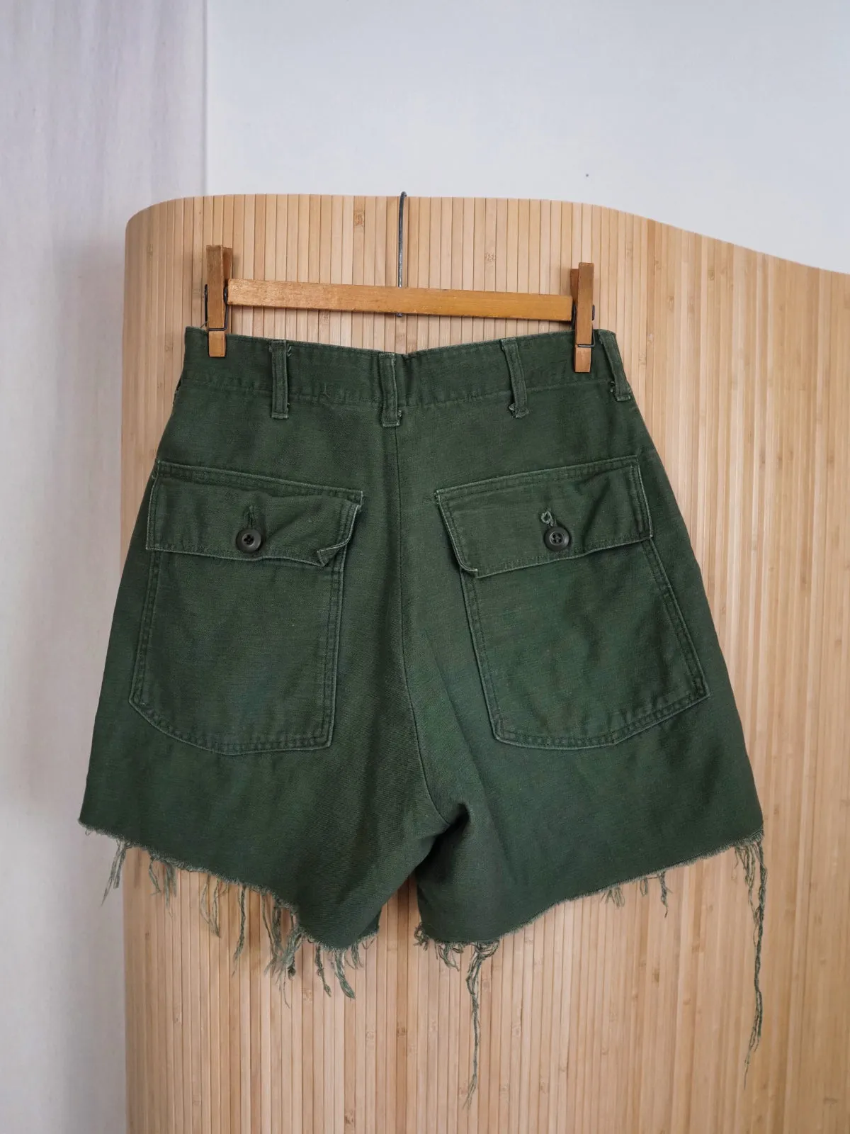 Vintage 60’s Military Cut Off Shorts - 28” Waist