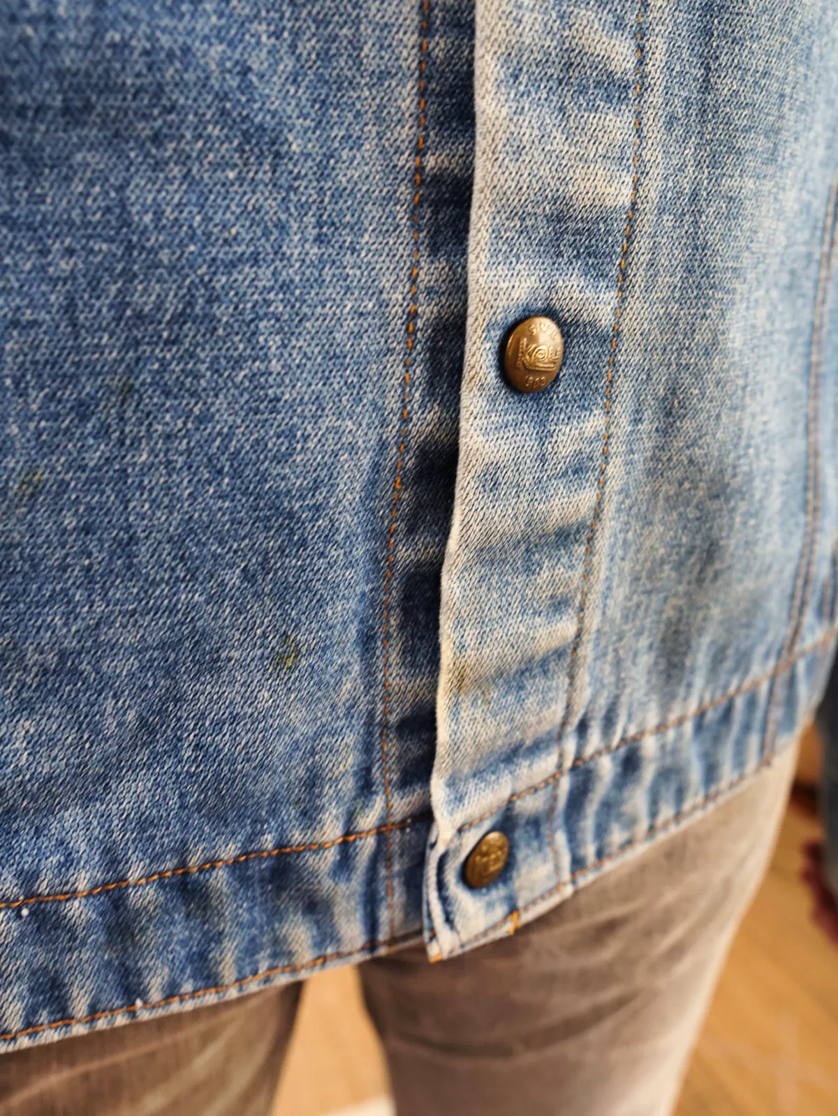 Vintage Boxy Denim Snap Button Jacket