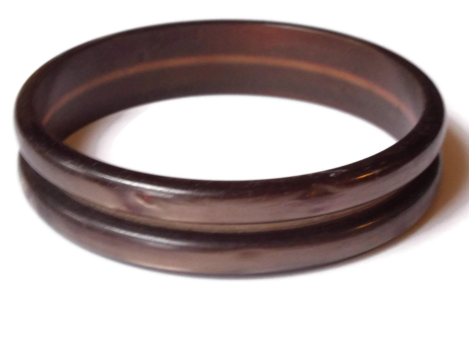 Vintage Brown Plastic Bangle Bracelet