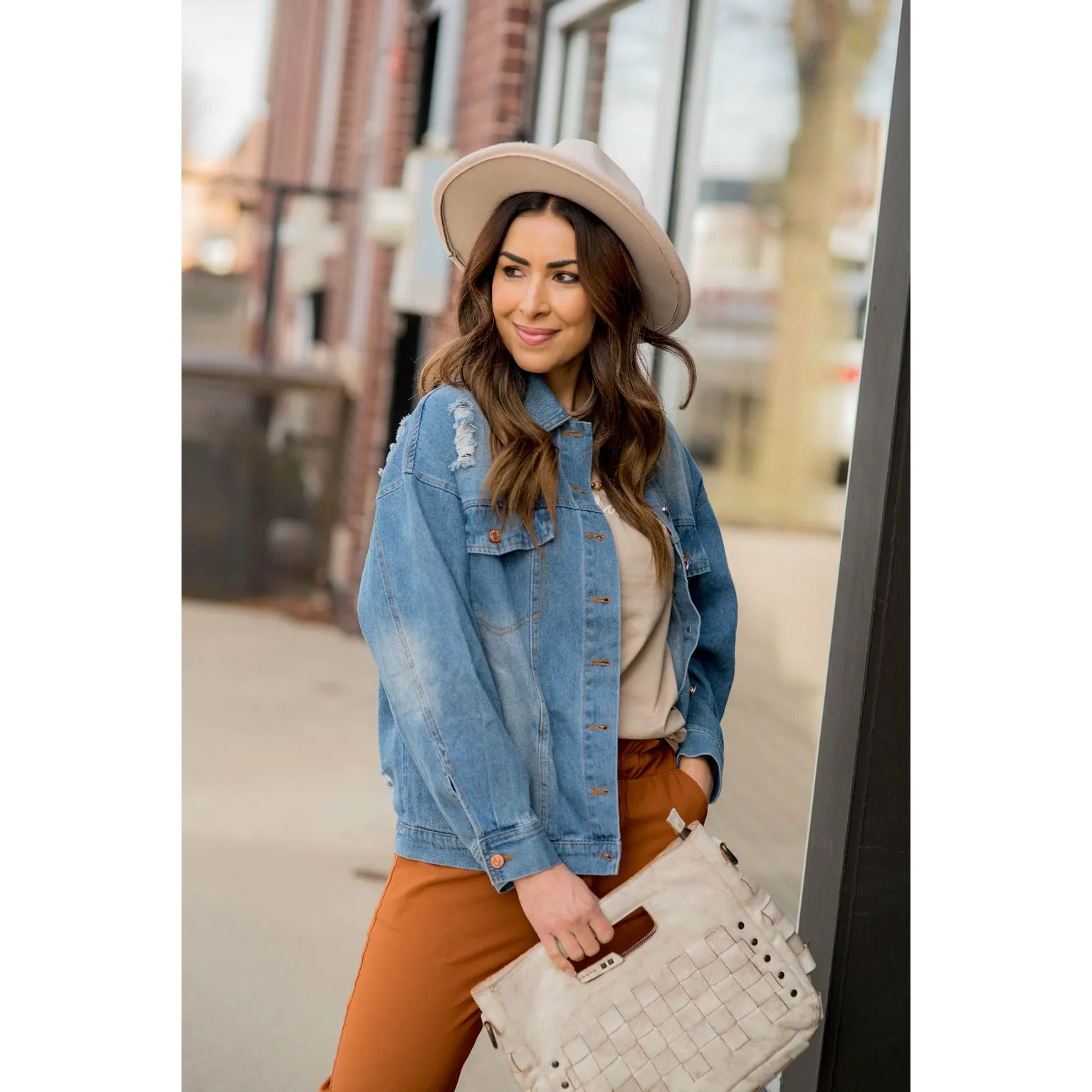 Vintage Lightly Distressed Denim Jacket