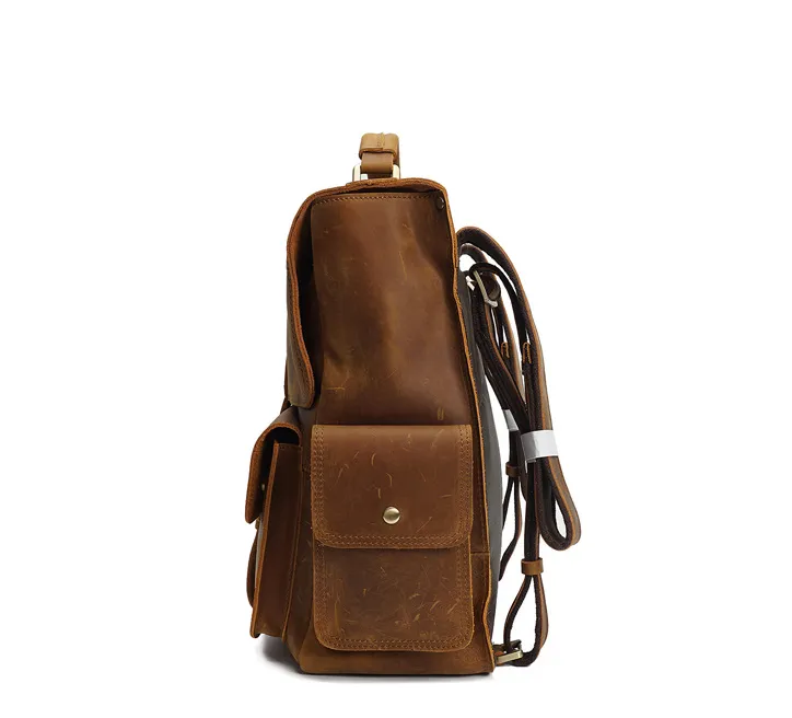 Vintage Men's Leather Computer Backpack P8057