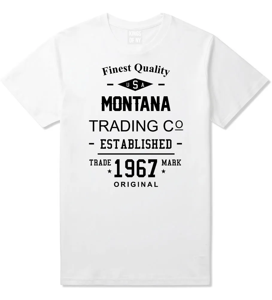 Vintage Montana State Finest Quality Trading Co Mens T-Shirt