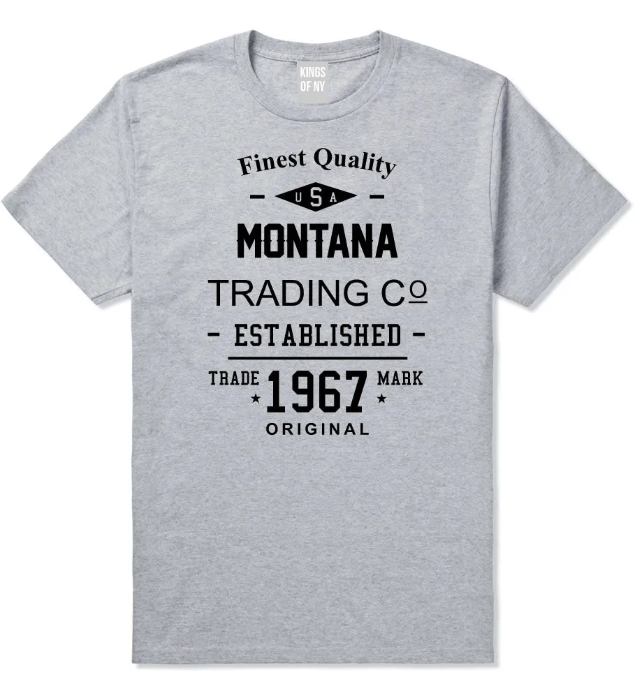 Vintage Montana State Finest Quality Trading Co Mens T-Shirt