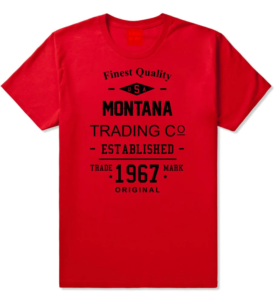 Vintage Montana State Finest Quality Trading Co Mens T-Shirt