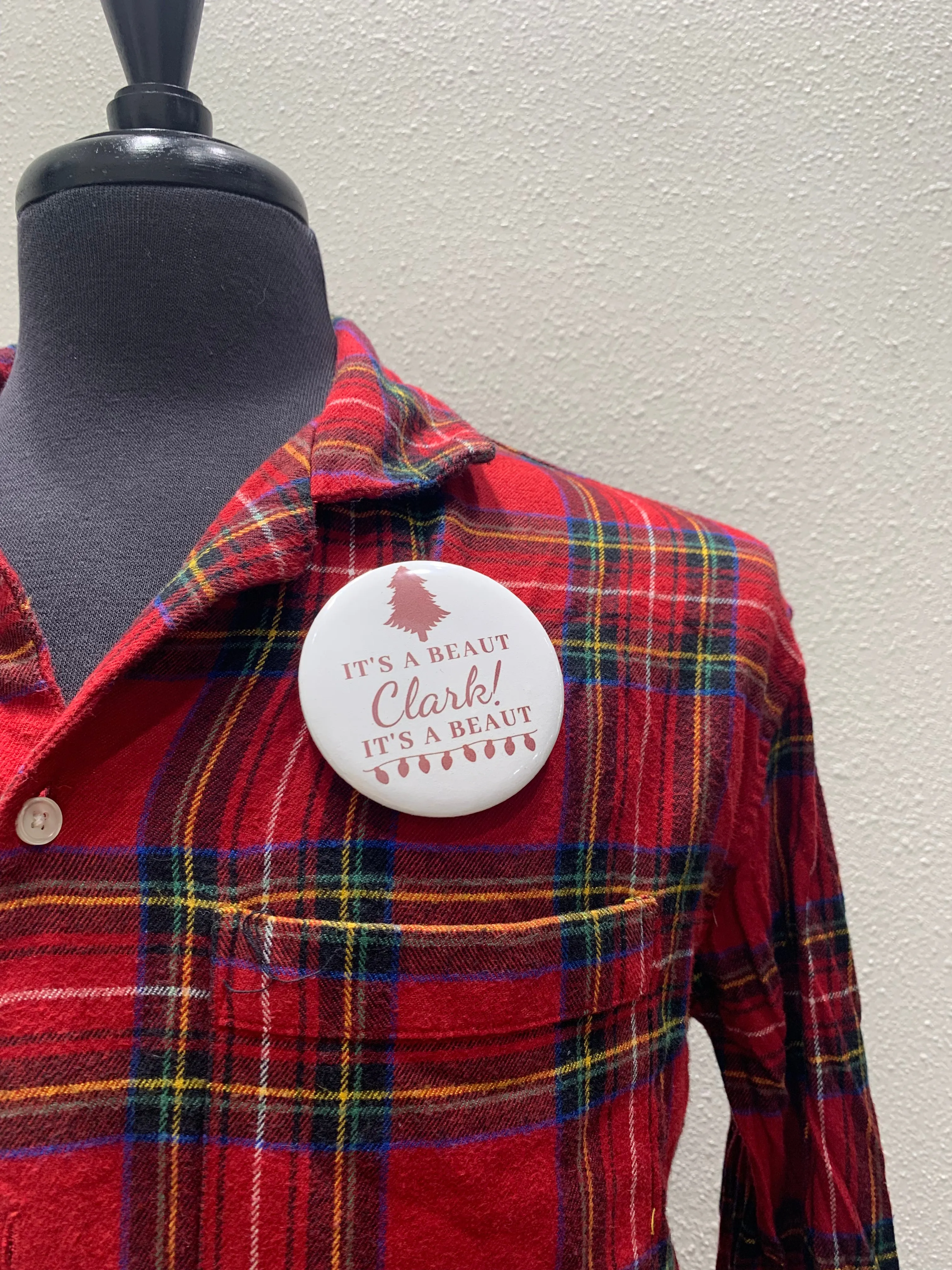 Vintage Repurposed Merry Christmas Flannel