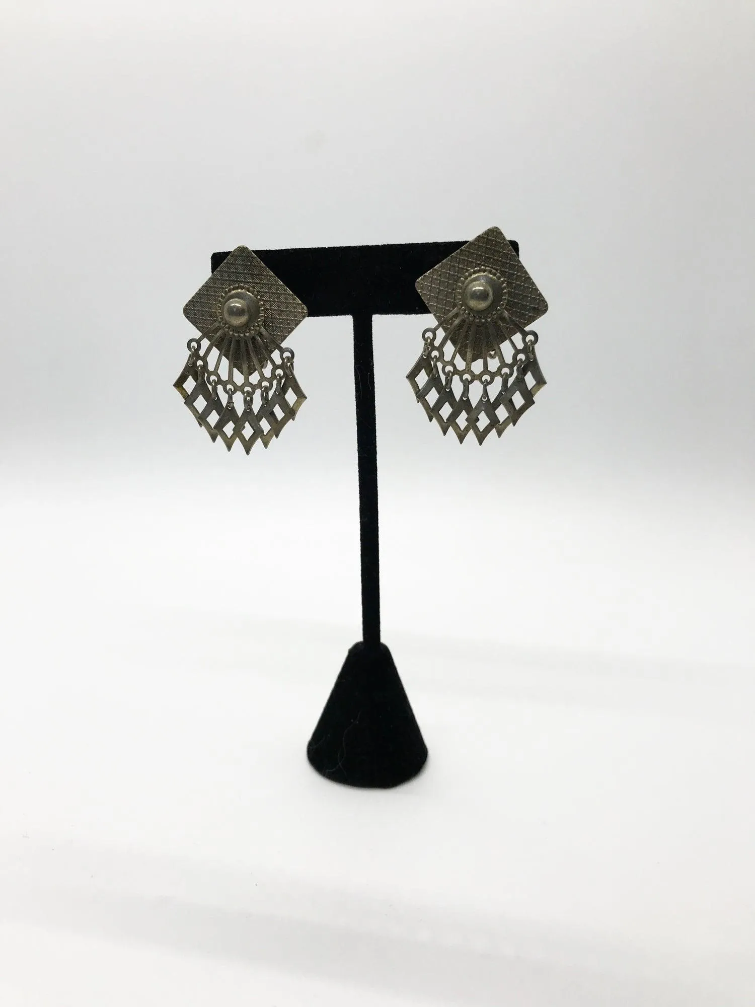 Vintage Silver Middle Eastern Style Earrings