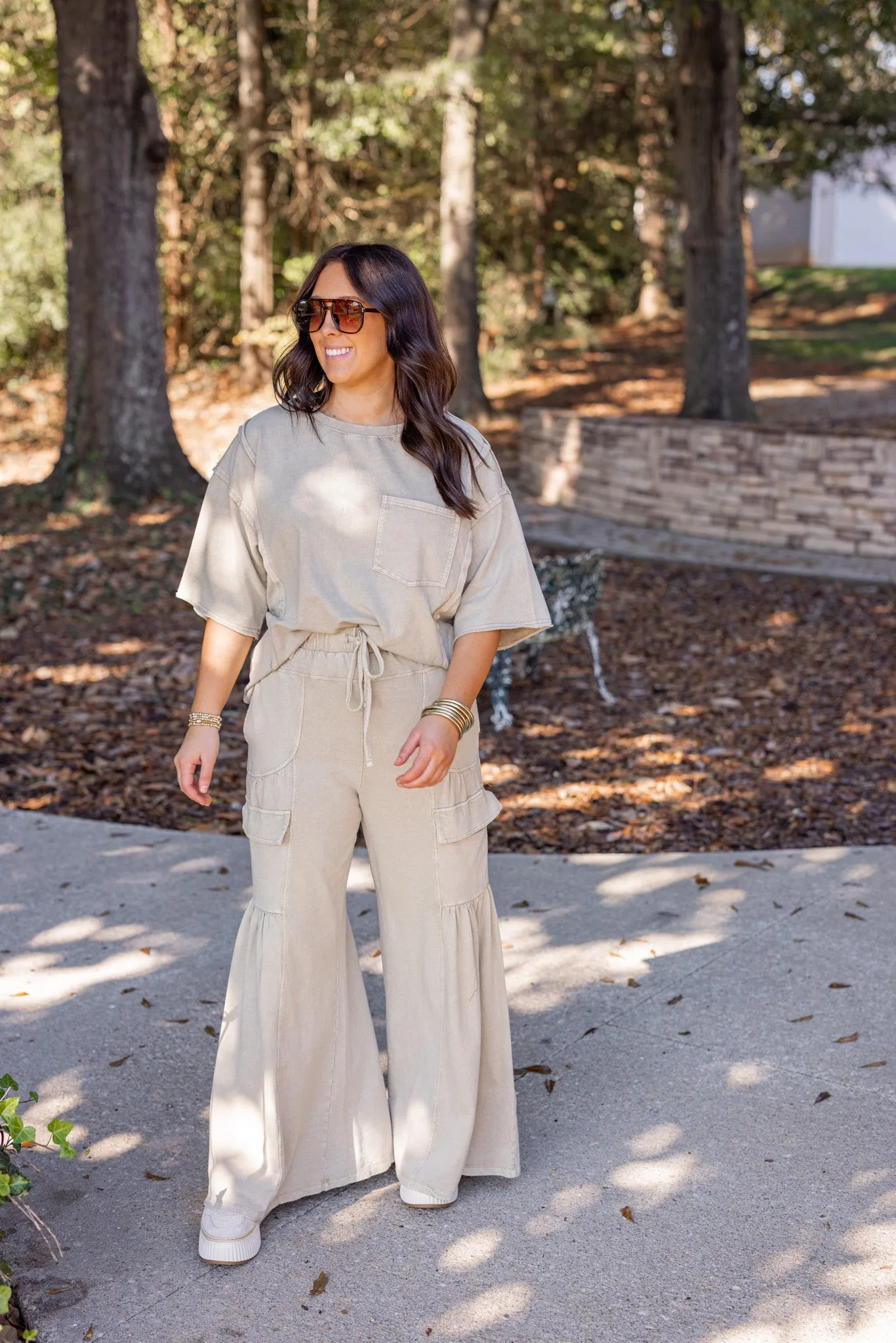 Vintage Trends Washed Khaki Pants