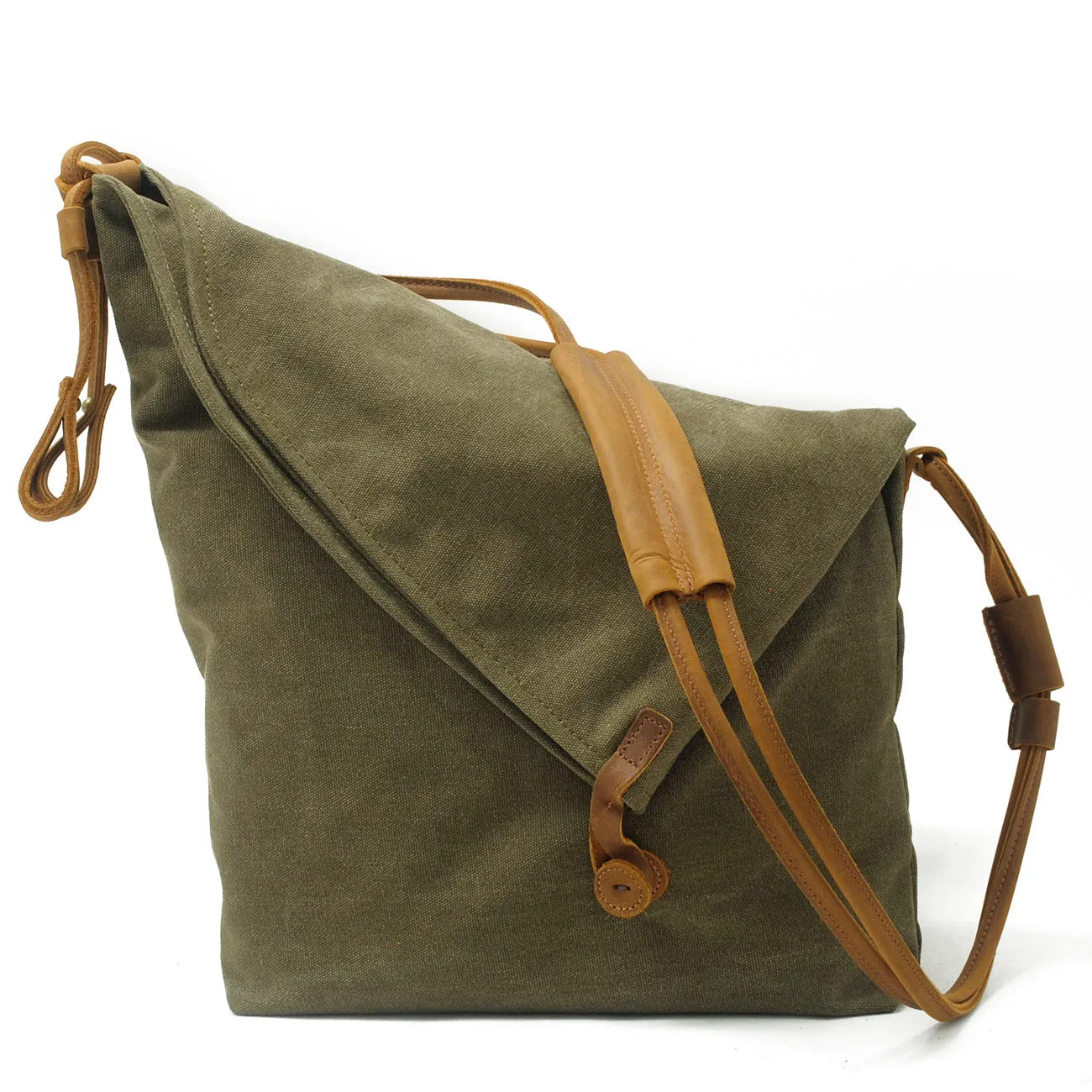 Vintage Women Crossbody Leather Canvas Bags