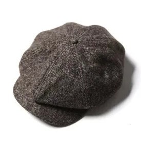 Vintage Wool Blend Newsboy Cap for Men