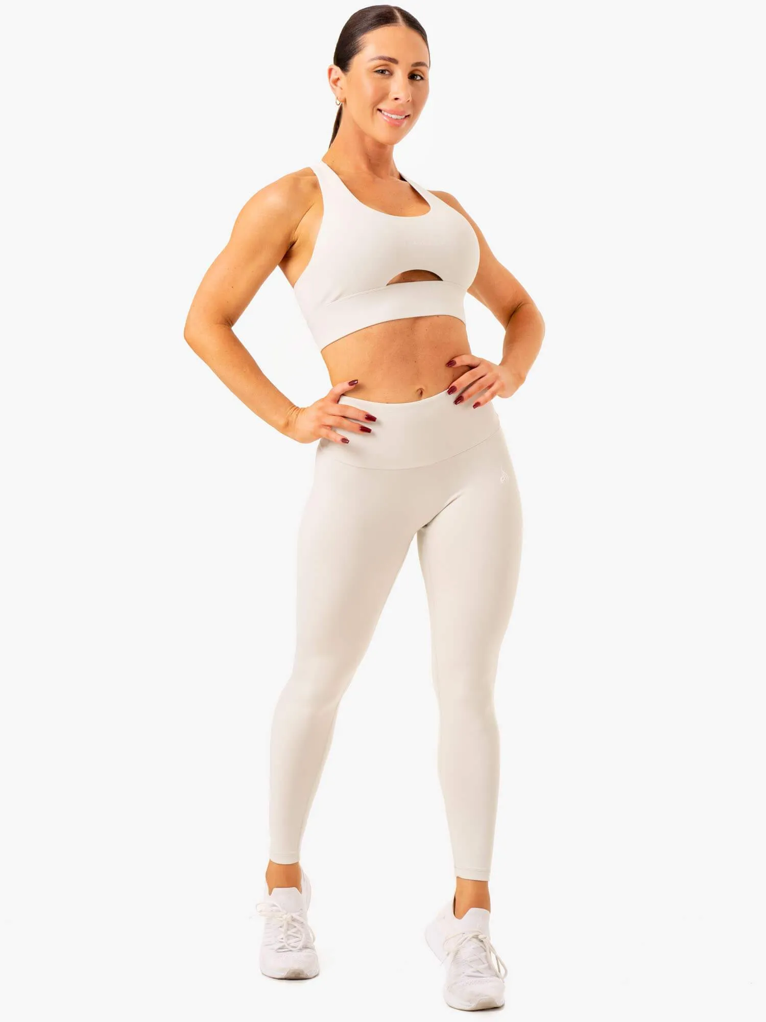 Vital High Waisted Scrunch Leggings - Snow Grey