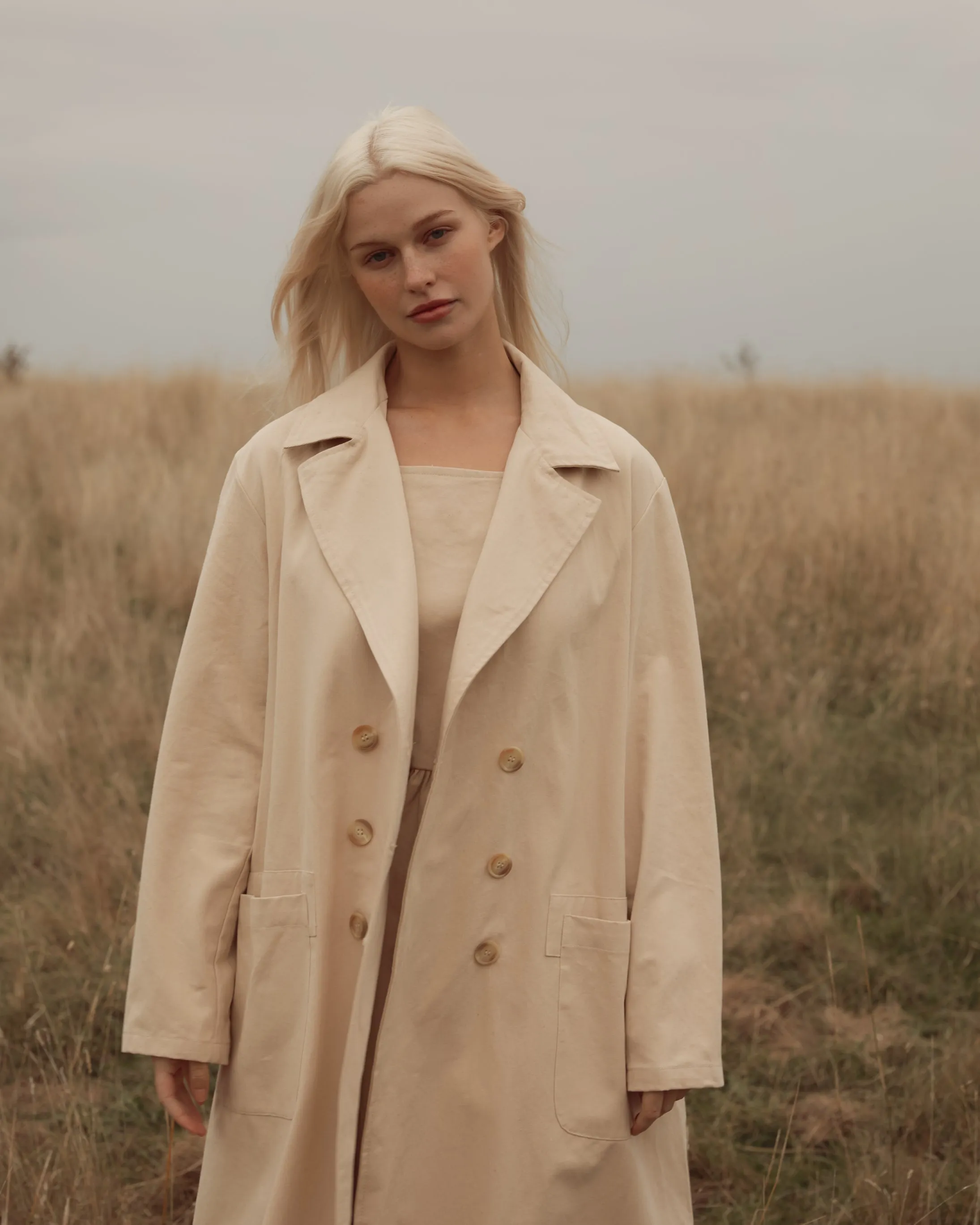 Vivienne Trench Coat- Ecru