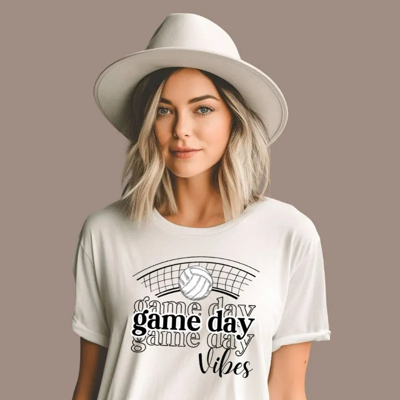 Volleyball Game Day Vibes Design PNG Download