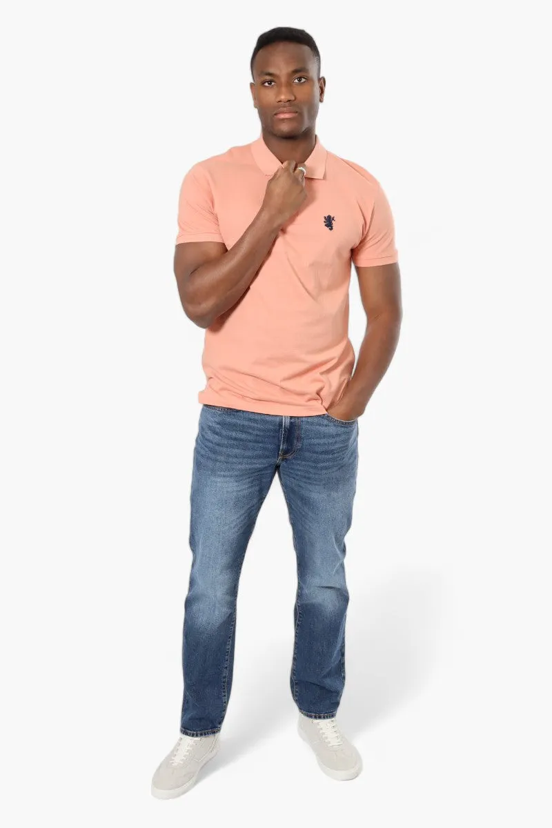 Vroom & Dreesmann Button Up Knit Polo Shirt - Pink