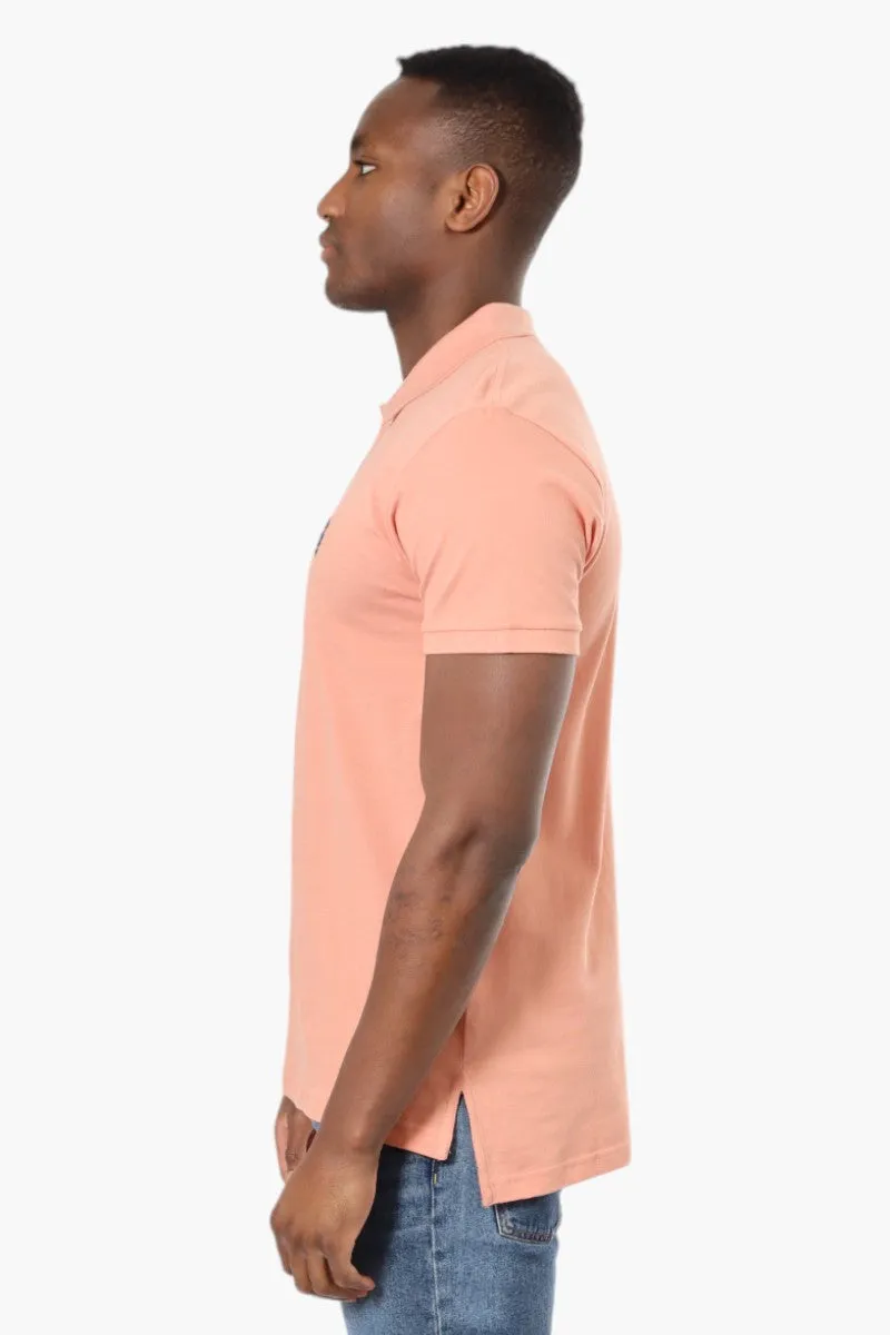 Vroom & Dreesmann Button Up Knit Polo Shirt - Pink