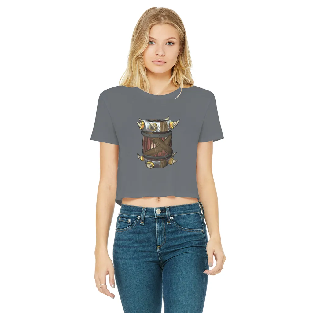 War Raptor Crate Classic Women's Cropped Raw Edge T-Shirt