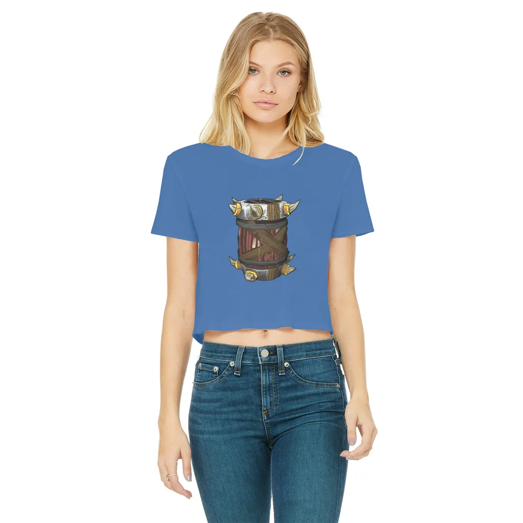 War Raptor Crate Classic Women's Cropped Raw Edge T-Shirt