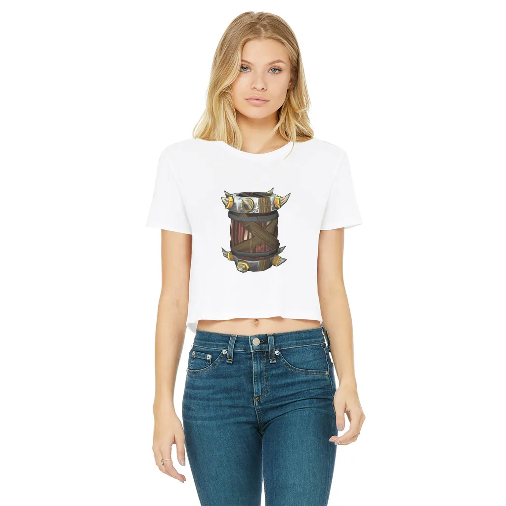 War Raptor Crate Classic Women's Cropped Raw Edge T-Shirt