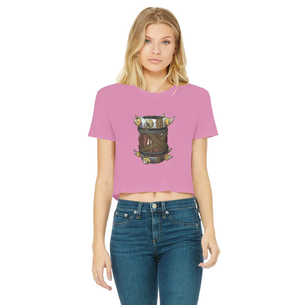 War Raptor Crate Classic Women's Cropped Raw Edge T-Shirt