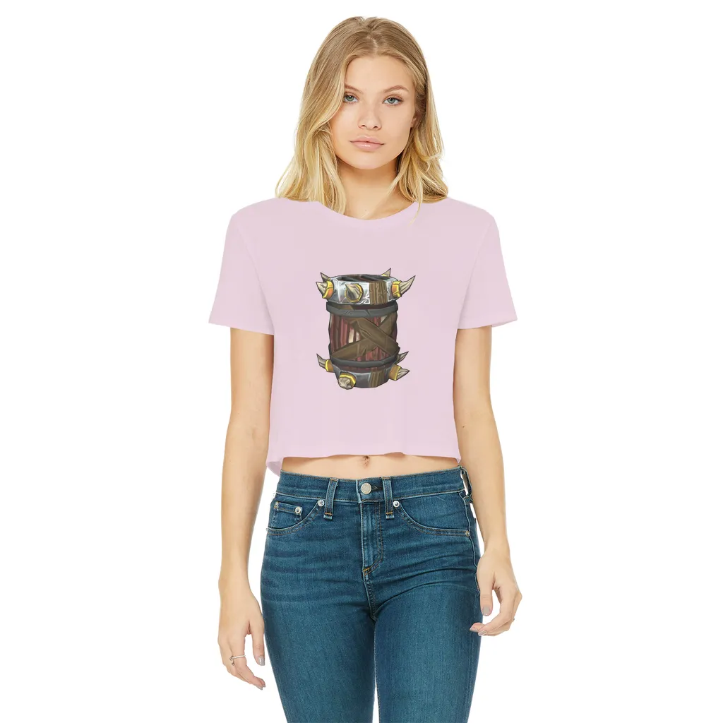 War Raptor Crate Classic Women's Cropped Raw Edge T-Shirt