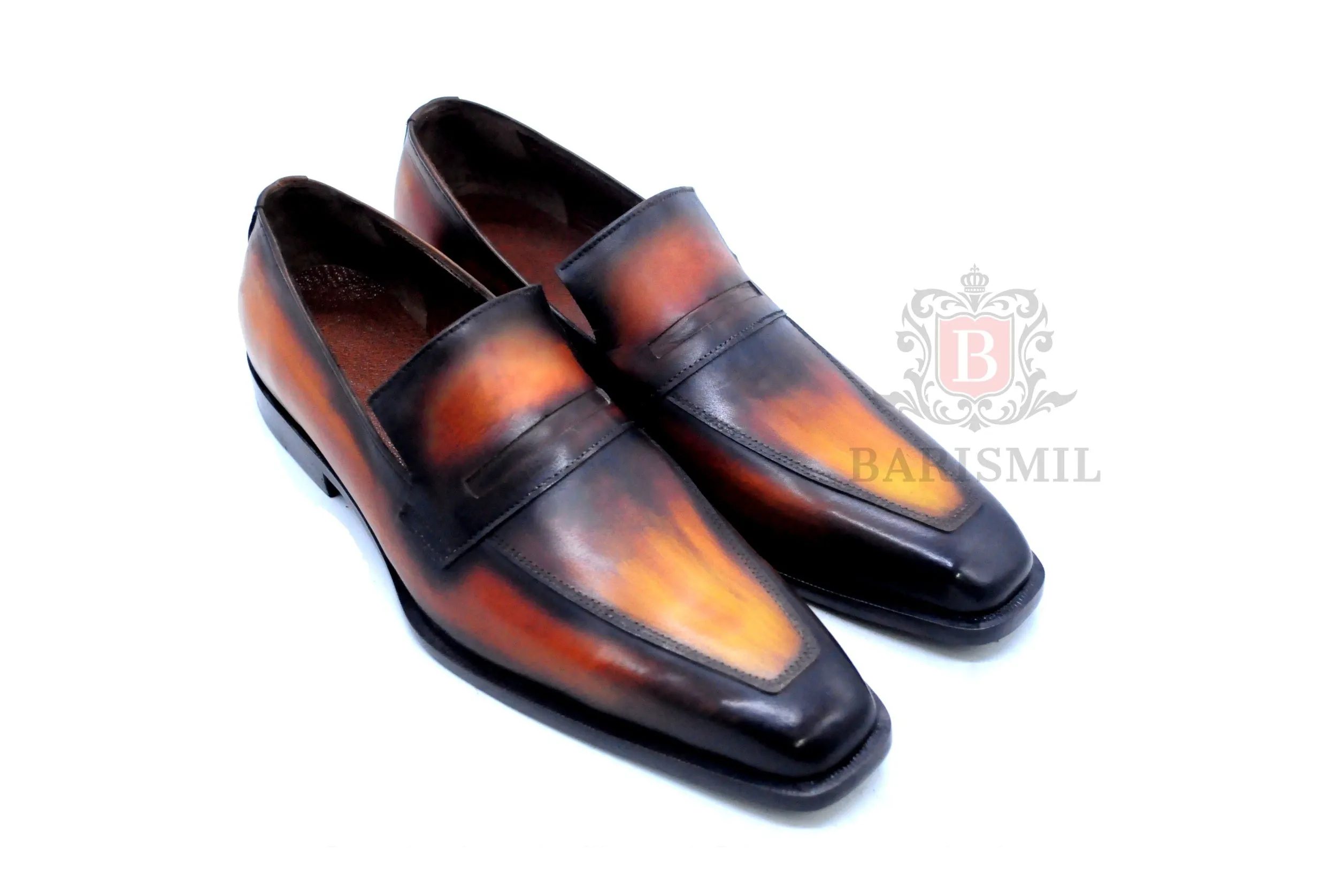 Warsaw II - Tan Patina Two-Tone Loafers