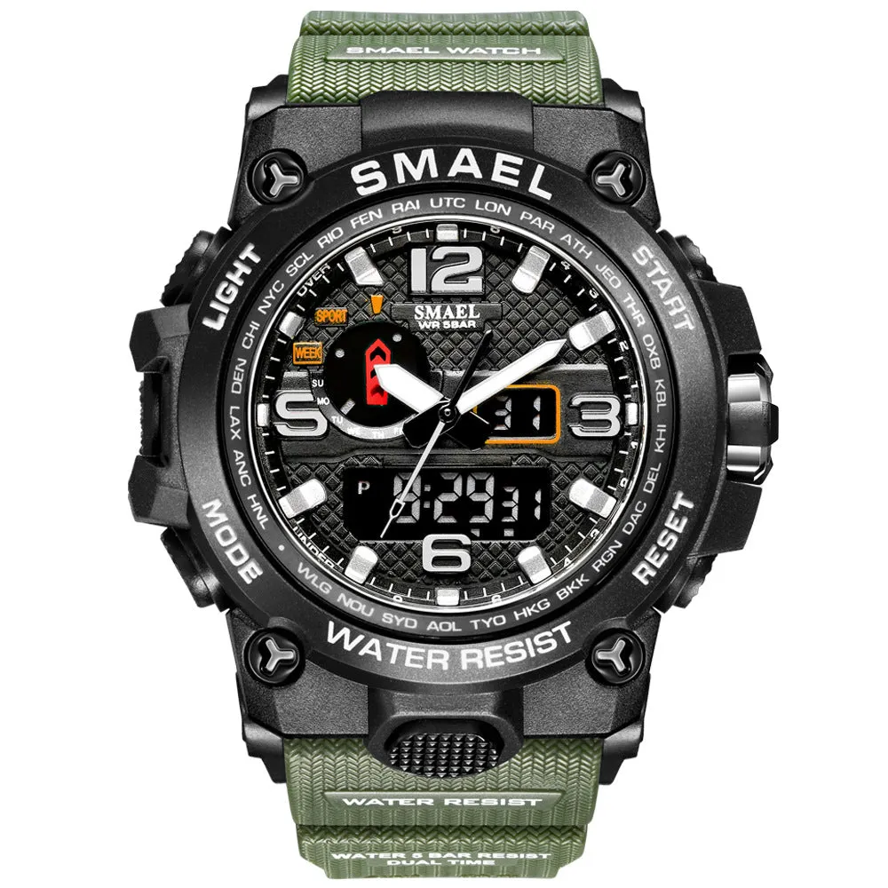 Warwolf 2 Special Forces Luminous Multi-Functional Waterproof Double Display Men Middle School Student Sports Outdoor Large Dial Watch Men