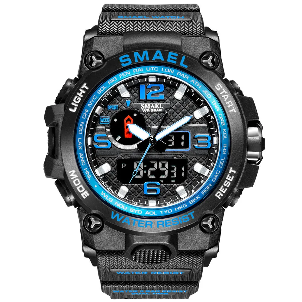 Warwolf 2 Special Forces Luminous Multi-Functional Waterproof Double Display Men Middle School Student Sports Outdoor Large Dial Watch Men