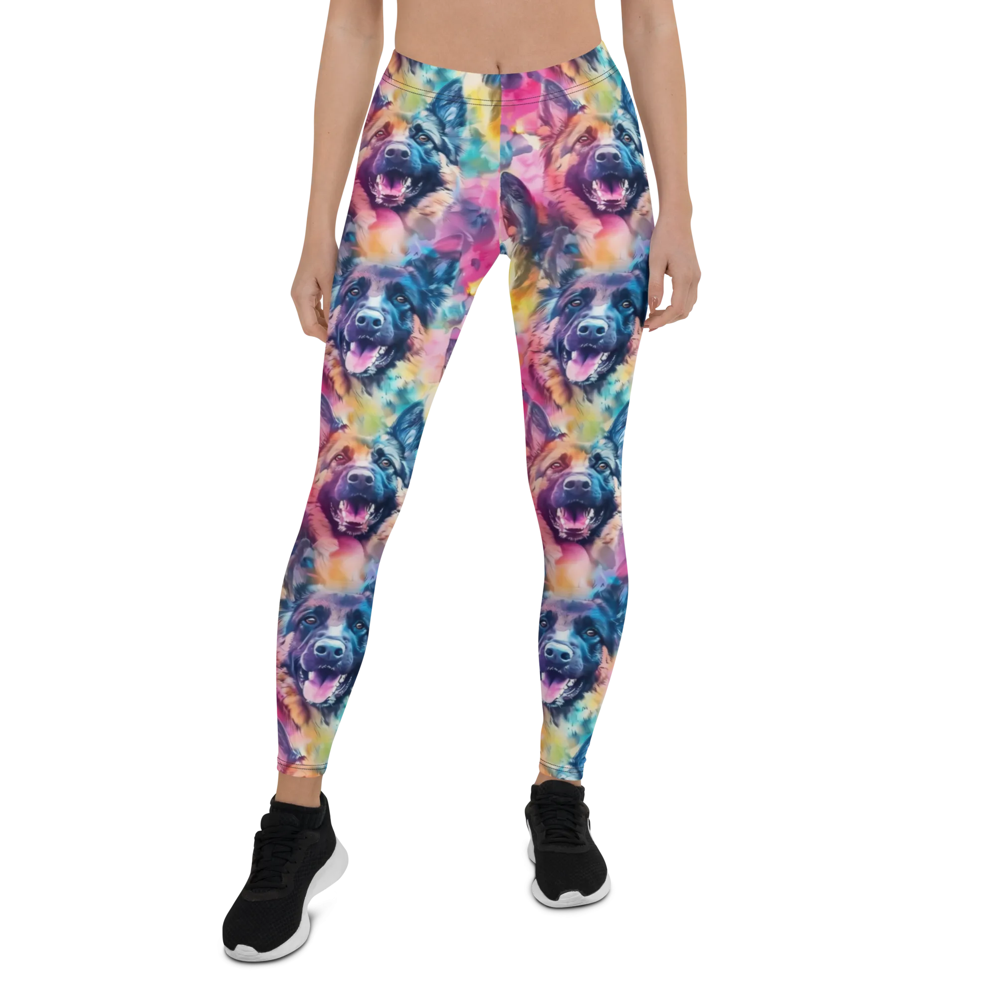 Watercolor German Shepherd Leggings