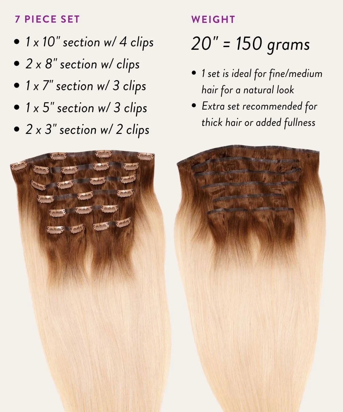 Wavy Lace Clip-In Hair Extensions