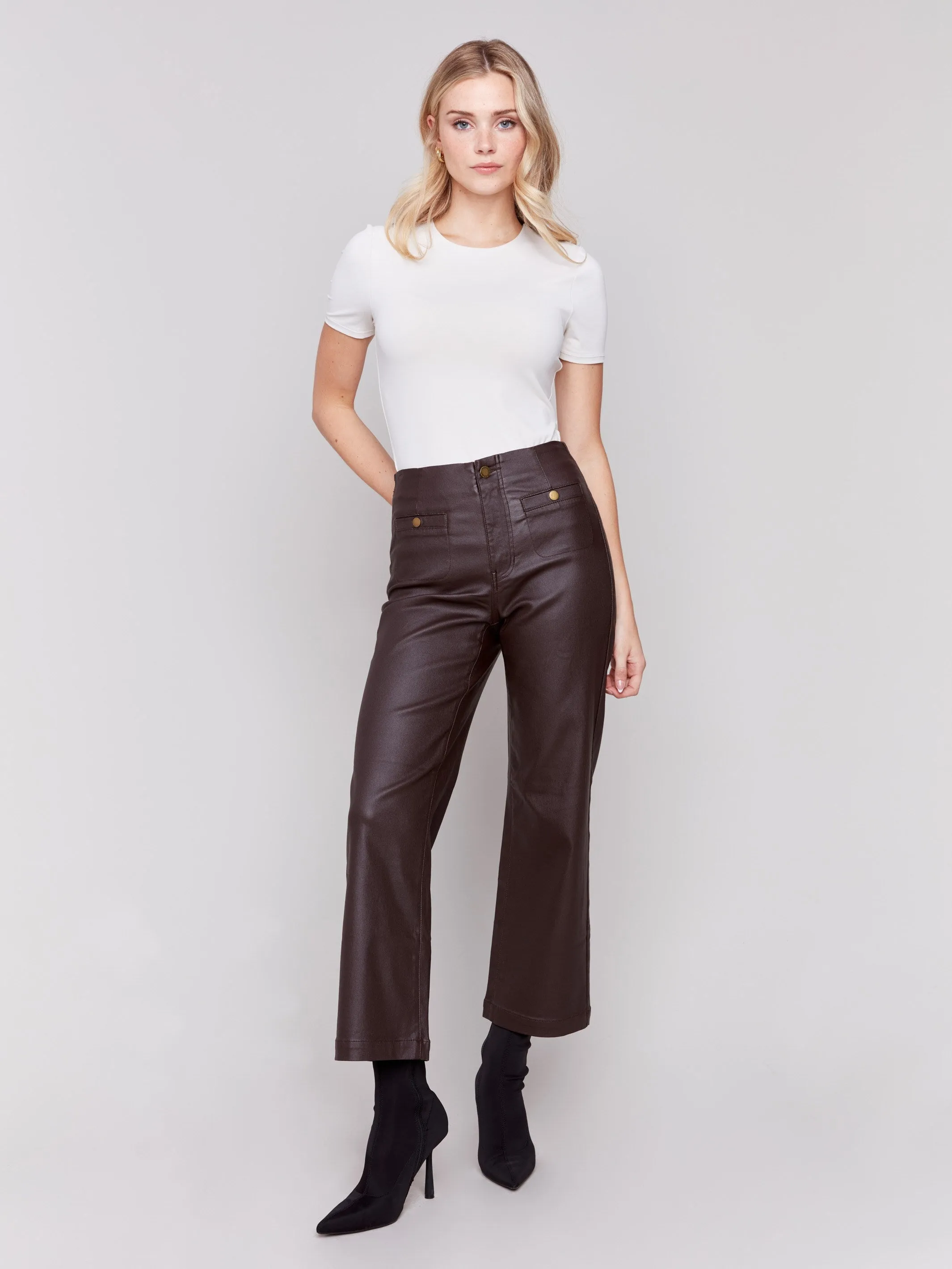 Wax Flared Pants - Mocha